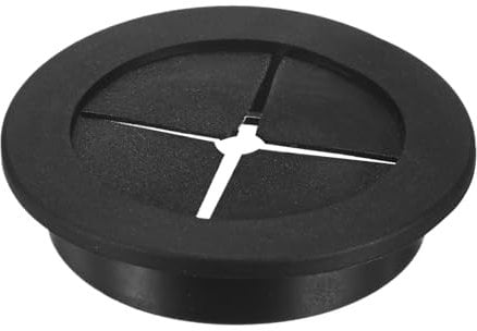 M METERXITY Passe-câble en caoutchouc pour câblage 50mm passe-câble de bureau double face flexible couvre-trou de bureau pour câbles/fils protection passe-câble [Noir]