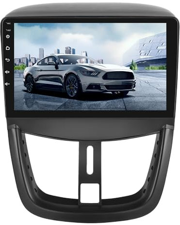 2G+64G sans Fil Carplay Android 13 Autoradio 2 Din pour Peugeot 207 2006-2015 9 Pouces Autoradio avec Android Auto GPS Navi WiFi Mirror Link Bluetooth FM/RDS EQ Commandes au Volant Caméra de Recul