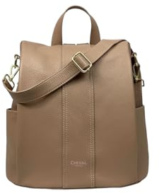 Cheval Firenze Zaino Amanda, Vera Pelle Made in Italy (Rosa Cipria)