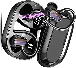 Cuffie Bluetooth Sport, Auricolari Bluetooth 5.4 con HiFi Stereo, 50 Ore Cuffie Wireless CVC8.0 Cancellazione Rumore, IP7 Impermeabile, Display LED Cuffiette Bluetooth, Cuffie Senza Fil per Running