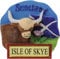 I LUV LTD Isle Of Skye Scotland Fridge Magnet - Scottish Saltire Flag, Highland Cow with Horns