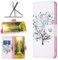 PONRFEKT Custodia per Nothing Phone 1 con cinturino da polso,[Slot per Schede] Premium Flip Caso in PU Pelle Cover Portafoglio Magnetica Dipinta Custodia,XS