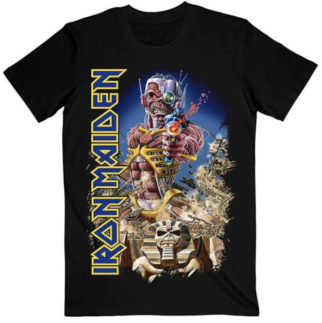 Rock Off officially licensed products Iron Maiden Somewhere Back in Time T Shirt L Black