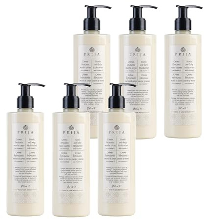 Prija Hands and Body Moisturiser Hydrates and Protects the Skin with Vitamin E, Helps Protect Skin from Ageing by Creating Long Lasting Hidration 6 x 380ml