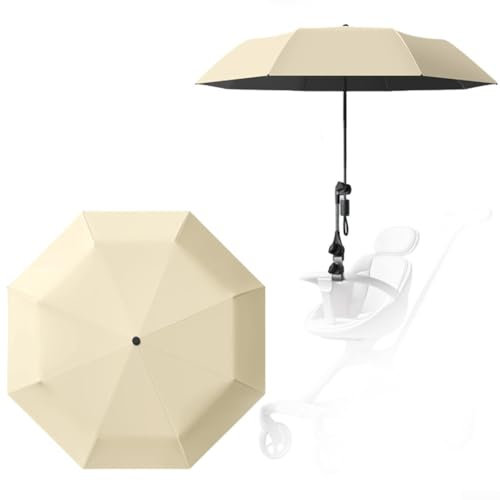 Parasol pour poussette avec protection UV UPF 50+ pour bébé, fixation sûre et design spacieux pour un confort extérieur (jaune)