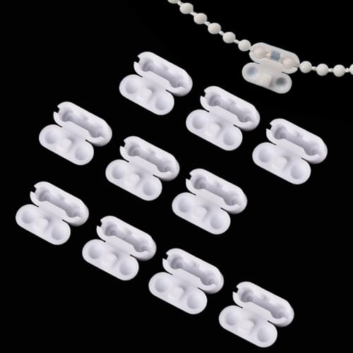 HEIZHU 10 Pcs Roller Blind Chain Connectors, Roller Blind Chain Connectors | Blind Cord Safety Device,Fits 4.5mm Roller, Roman And Vertical Blinds