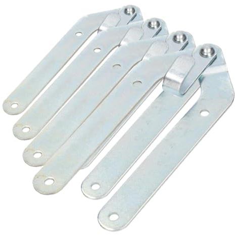KOTARBAU® Bisagra de escalera, 200 x 25 mm, Accesorio para escalera de madera, Plegable, Galvanizada, Resistente, Segura, Con gancho (Paquete de 4)