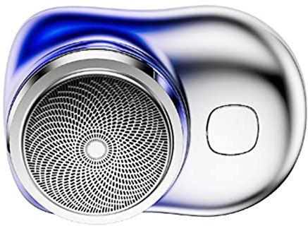 Dioche Herren-Bartschneider, Tragbar, Kompakt, Wiederaufladbar, Bartschneider, Mini-Taschenschneider für Reisen, Zuhause, Büro, ABS-Metall-Lithium-Batterie (BLUE)