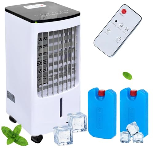 JUNG LIFEAIR Mobile Klimaanlage ohne Abluftschlauch, 3in1 Klimagerät mobil Luftreiniger Luftbefeuchter Wasserkühlung, bis 20 m², 15,5 Std Timer