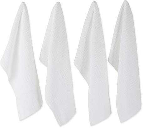 DII 100% algodón, Ultra Absorbente, Resistente, Secado y Limpieza, Diario Cocina básica, Blanco, Blanco