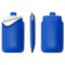 Premium ECHTLEDER Tasche für iPhone, iPhone 2G, iPhone 3G, iPhone 3GS, iPhone 4, iPhone 4S, LG E510... Aus echtem Leder (Aussen Blau- Innen Creme)
