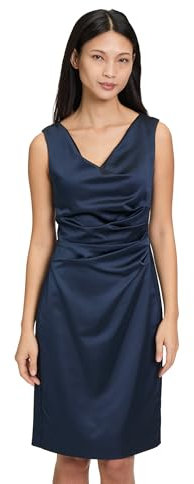 Vera Mont Damen 0058/4822 Kleid, Blau, 38 EU