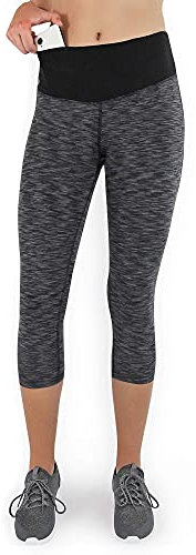 Formbelt Sport Leggings 3/4 schwarz grau Tights Dreiviertel Laufhose XS