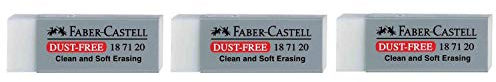 FABER-CASTELL Radiergummis, Kunststoff, grau, 3 Stück