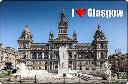 Cadora Magnetschild Kühlschrankmagnet I Love Glasgow II