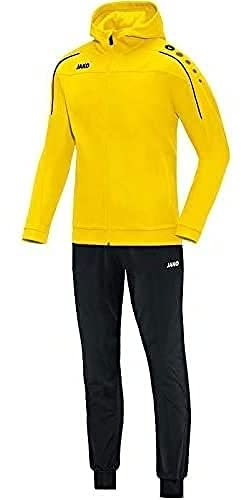 JAKO Trainingsanzug Kinder Polyester Classico mit Kapuze Citro Gr. 152 - Jogginganzug 2-teilig für Sport und Alltag, Jogginghose & Trainingsjacke