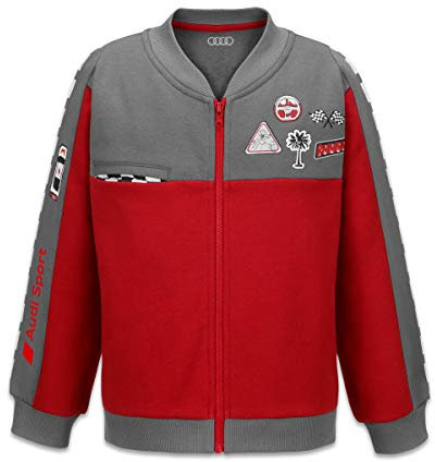 Audi Sport Sweatjacke Racing, Baby, grau/rot, 62/68