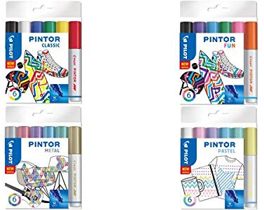Pilot Pigment Marker Pin, Medium, Set of 6, Classic Mix, Pack of 6, You Will Receive 1 Pack.