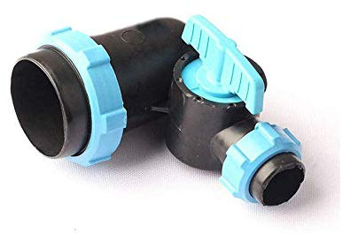 huicouldtool - 1 Conector de 2 roscas a 1 válvula de 90 Grados para Manguera de riego por Goteo de jardín