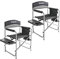 KingCamp Directors Chair for Adults, Folding Oversized Camping Chair with Side Table/Cup Holder, Heavy Duty Camping Chair Director's Chair for Heavy People, Padded Armrest, Set of 2, Black/Grey