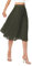 Durio Midirock Damen Faltenrock Plissee Damenrock Leicht Casualrock Chiffon Röcke A-Linie Grün 36(Tag Size S)