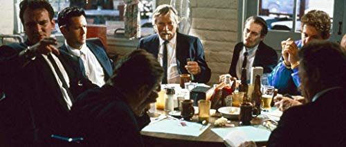 French Unicorn Poster Reservoir Dogs Comedy, 80er Jahre Tarantino, amerikanisches Kino, Schwarz