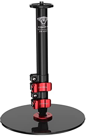 IFOOTAGE Cobra RB-A200 - Monopiede professionale in alluminio per fotocamera, monopiede per studio, base ponderata e altezza regolabile, supporto per pavimento, treppiede, diametro base: 20 cm