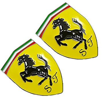 PNNNU Distintivo dell'emblema dell'auto per Ferrari Adesivi 3D per Esterni Auto Accessori con Logo Logo ABS per Auto Adesivo per Auto