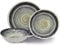 Vanilla Leisure Melamine Plastic Plate & Bowl Set 12 Piece Set BPA Free & Dishwasher Safe Alfresco Outdoor Camping Plates & Bowl Sets for Caravan Motorhome Heat Resistant Artisan Styled Tableware.