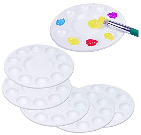 Mischpalette, 6 Stück Mischpalette in Blumenform Malpalette Ölfarben mit 10 Mischmulden zum Malen und für Bastelarbeiten Zur Aufbewahrung Und Zum Mischen Von Farben