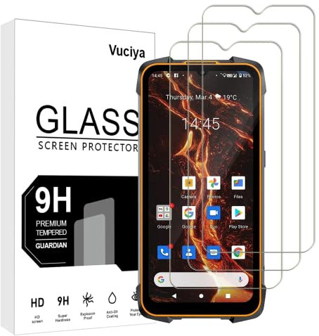 Vuciya [Pack of 3 Screen Protecto kompatibel mit Cubot King Kong 5 Pro panzerglas,9H Härte Temperglasfolie,Anti-Kratzen, Anti-Bläschen,HD Screen Protector,for Cubot King Kong 5 Pro