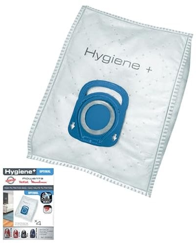 Sacs microfibres par 4 en vrac HYGIENE+ ZR200520REC pour Aspirateur MOULINEX, ROWENTA, TEFAL, COMPACT POWER, GREEN FORCE MAX, POWER XXL, SILENCE FORCE, SILENCE FORCE ALLERGY+, SILENCE FORCE COM ...