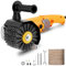 3200W elettrico brunitura lucidatrice 8 velocità regolabile macchina levigatrice a tamburo con 1 * ruota filo abrasivo e 1 * ruota di lino(rosso UE)