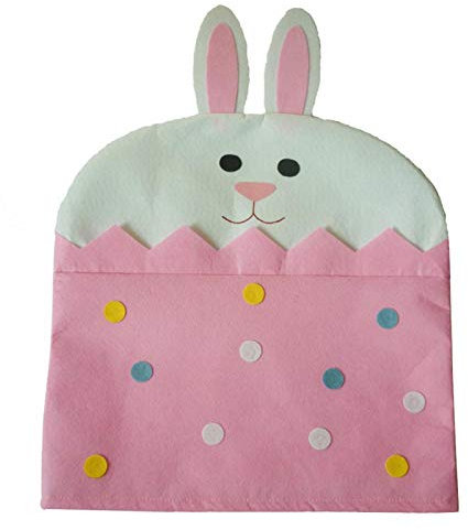 Yusheng Ostern Stuhlhussen Osterhase Küken Stuhlabdeckung Abnehmbarer Dekorative Schutzhülle Für Kinder Osterdeko Esstisch Frühling Dekoration