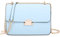 BBTT.ful Quadratische Schultertaschen für Damen, mit Kettenriemen, Umhängetasche, mittelgroß, Leder, Abendtasche für Damen, Handtasche, Blau