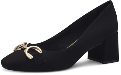 MARCO TOZZI Damen Pumps mit Blockabsatz Vegan, Schwarz (Schwarz), 41 EU