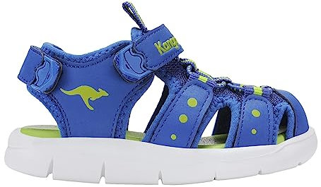 KangaROOS Jungen Unisex Kinder K-Mini Sandale, Navy/Lime, 25 EU