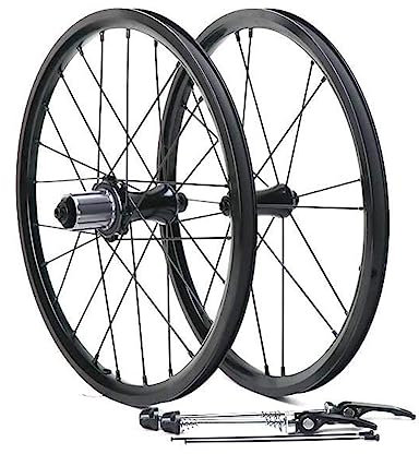 BMX-Rad 16 Zoll 349 Klappfahrrad Radsatz Aluminiumlegierung Doppelwandiger Rand V/Felgenbremse Schnelle Veröffentlichung 74/130MM 7 8 9 10 11 Fach 16/24 Löcher