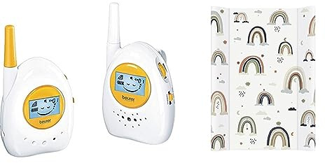 Beurer by 84 Babyphone & Wickelauflage Keil, Boho Rainbow, Mehrfarbig