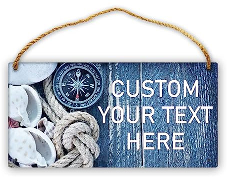 Cartello in Legno Rustico Personalizzato da Appendere con la Tua Immagine/Logo/Testo per Bar Casa Camera da Letto Decorazione da Parete