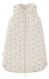 NOUKIE'S - Gigoteuse Mi-Saison 6-24 Mois (90-110 cm) - Gigoteuse TOG 1 à 2 - Fermeture Zippée - Jersey - Blanc & Rose