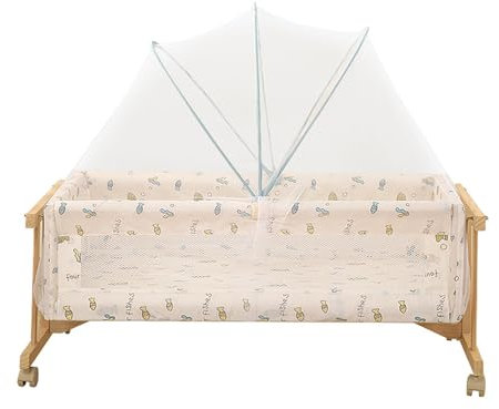 Liemuao Moustiquaire Lit Bébé, Moustiquaire Pliante Portable pour Berceaux, Lit à baldaquin Filet Anti Moustique Respirant pour Nouveau-né Intérieur et Extérieur, Voyage ou Maison (87 * 50cm)