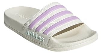 adidas Adilette Unisex-Kinder-Sandalen, Offenes Weiß, Flieder, glänzend, Mintgrün, Halo, 5 Big Kid