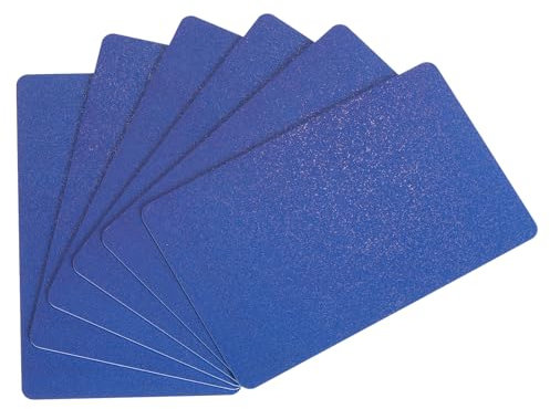 QUARKZMAN 20 Stück leere PVC-Karten, 30Mil Grafikqualität Plastikkarten, mattiert, wasserdicht für Foto-ID-Badge-Drucker, marineblau