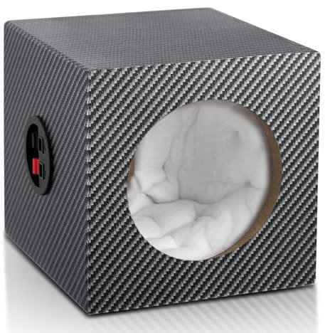 Suacopzar 6.5in Speaker Enclosures, Premium Wooden Car Box Speaker Cabinets w/Sound-Absorbing Cotton & Speaker Spikes Pads Mat, American Car Audio Enclosures for Great Sound Quality for Home, Vehicle
