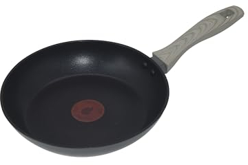 Oliver Voltz Pfanne mit Hitzesensor, 24 cm, Antihaftbeschichtung, Induktion, PFOA-frei, Spülmaschinengeeignet, Schwarz