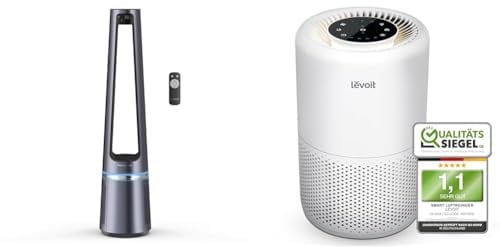 Rowenta rotorloser 2 in1 Luftreinigungsventilator Eclipse QU5030 & LEVOIT Luftreiniger HEPA Filter für Allergiker, Luftfilter gegen Schimmel Staub Pollen Tierhaare