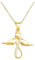 Sofia Milani - Damen Halskette 925 Silber - vergoldet/golden - mit Zirkonia Steinen - Engel Anhänger - N0769
