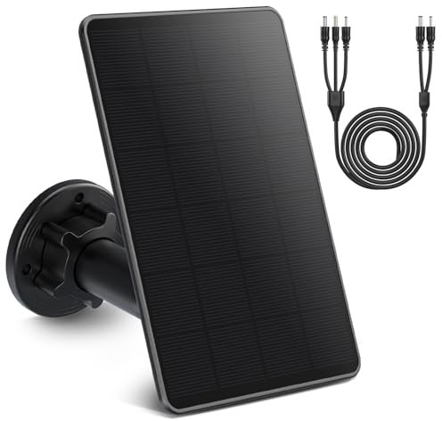 Adicop Panneau solaire 6000mAh Batterie compatible avec Caméra Chasse 12V/6V Appareil Photo avec câble Connexion 3M Chargeur Solaire Etanche Caméra Chasse Accessoires Chasse