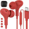 APETOO USB C Headphones for iPhone 16 15 Galaxy S25 S24 Magnetic Wired Earbuds Noise Isolation in-Ear Type C Earphones with Microphone Volume Control for Samsung S23 S22 S21 Flip/OnePlus 11t 10 Pro